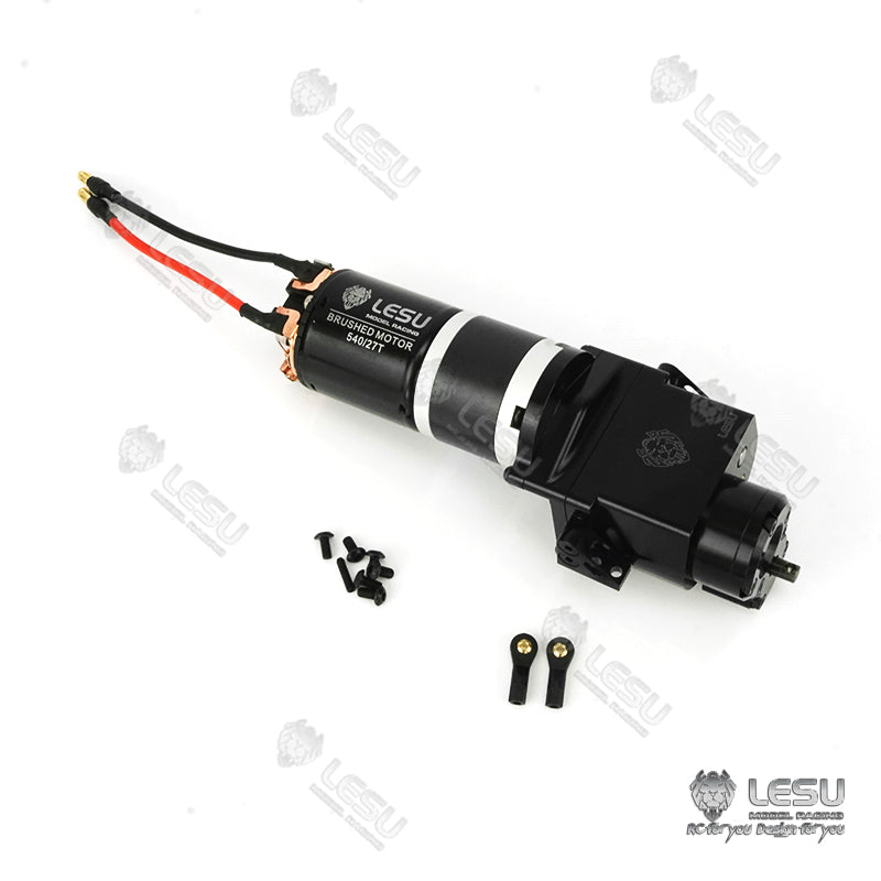 Metal LESU GearBox Transmission 2Speed Rear Drive 1/14 1/5 Planetary Reduction for RC 1/14 Tractor Truck Dumper TAMIIYA DIY