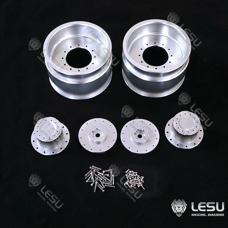 US Stock LESU Metal Spare Part Rear Wheel Hub Suitable for 1/16 Walking Tractor DIY Model RC Dumper Radio Controlled Truck Model