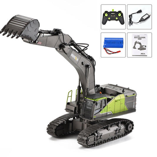 US STOCK HUINA 1:14 Scale 593 1593 Toys RTR Truck Model RC Excavator Car Gift Battery 2.4Ghz Remote Control Light Sound 22CH