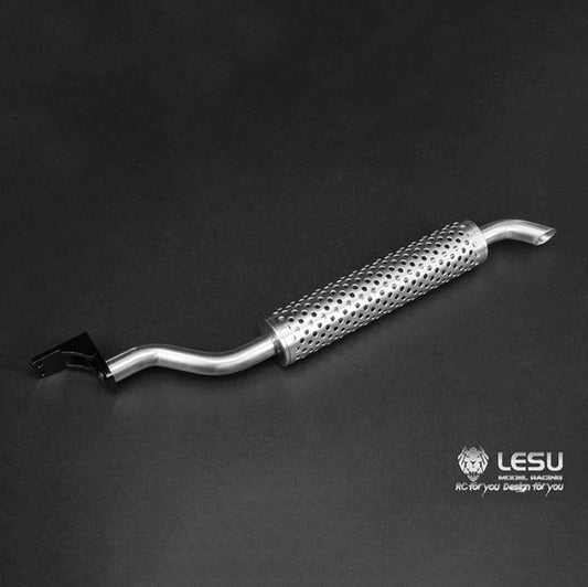 US STOCK LESU Metal Rear Exhaust Pipe 193MM Spare Part for Radio Controlled DIY TAMIYA Truck Tractor King Hauler Car Model