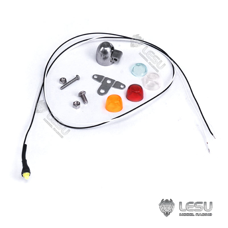 1Pair or 1pc Metal LED Side Lamp Light With Metal Rack 3 Lampshade for 1/14 Radio Contro RC TAMIYE Tractor Truck Dumper Trailer Lorry Car