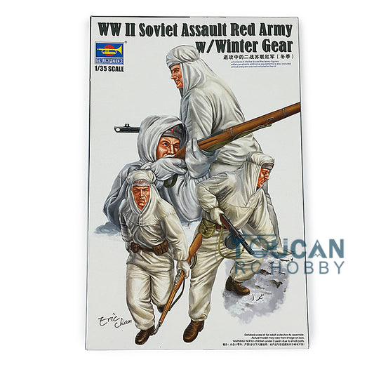 US STOCK Trumpeter 00414 1/35 WWII Soviet Assault Red Army W/Winter Gear Soldier Model
