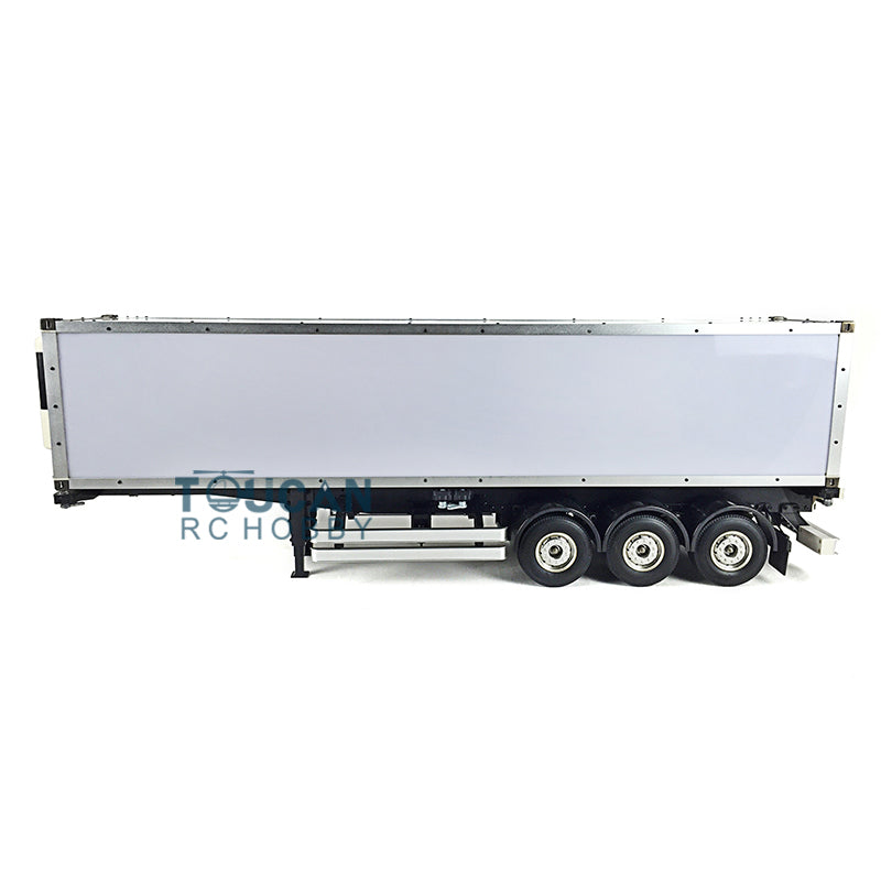 US Stock 1/14 Scale 3Axles 40ft Reefer Semi-trailer Chassis Container Tractor Truck Car Model