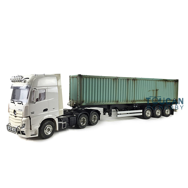 Painted Toucan Hobby Unassembled 1/14 6x4 3-Axle RC Car Radio Control Tractor Truck Unpainted Container Semi-Trailer 35T Motor