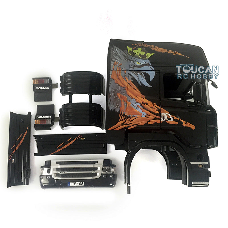 Plastic Highline Cabin for 1/14 TAMIYA RC Tractor Truck Remote Controlled Car R730 KIT DIY Accessories Spare Patrs