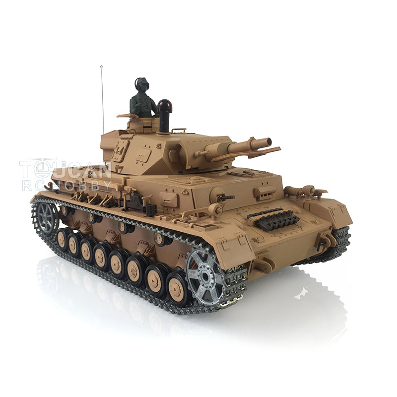 Henglong 1/16 Upgraded Radio Control Tank 3858 Panzer IV F Battle Tank 7.0 Ver W/ Metal Tracks Idler Sproket Wheels BB Shooting