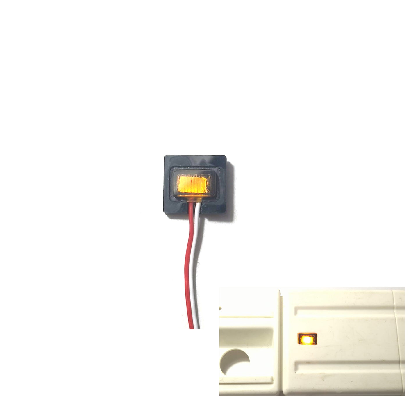 Radio Truck Side Step Plate Lights LED Decorative Spare Parts for LESU 1/14 RC Tractor Truck Construction Vehicle Car Spare Parts DIY Accessories