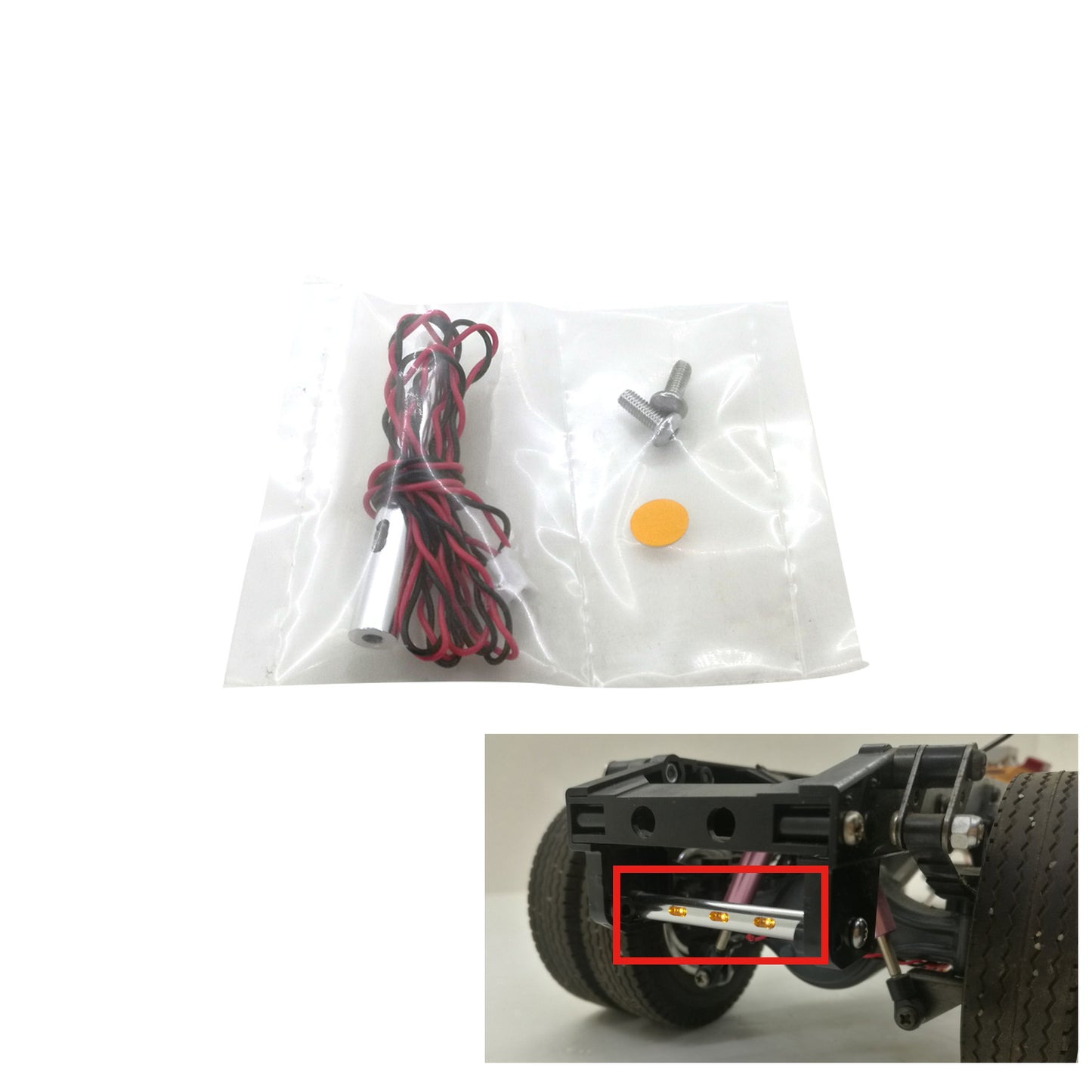 Degree 1:14 Tail Beam Rear Boom Led Taillight Universal Upgrade Part for DIY Design 1/14 Tamiye Car 56360 56323 RC Tractor Truck