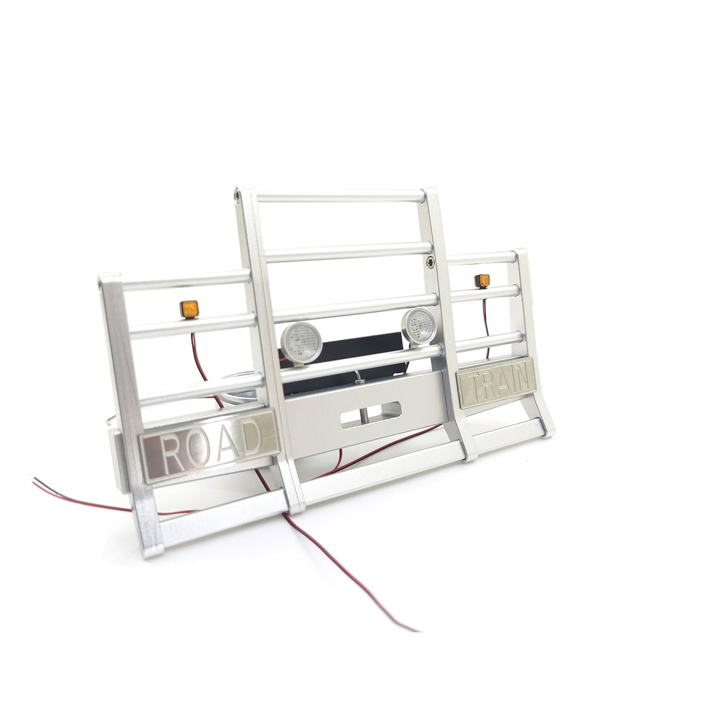 Degree Model Fender Guard Metal Front Bumper W/ Led Light for Tamiiya 1/14 Remote Control Tractor Truck 56344 56301 LESU