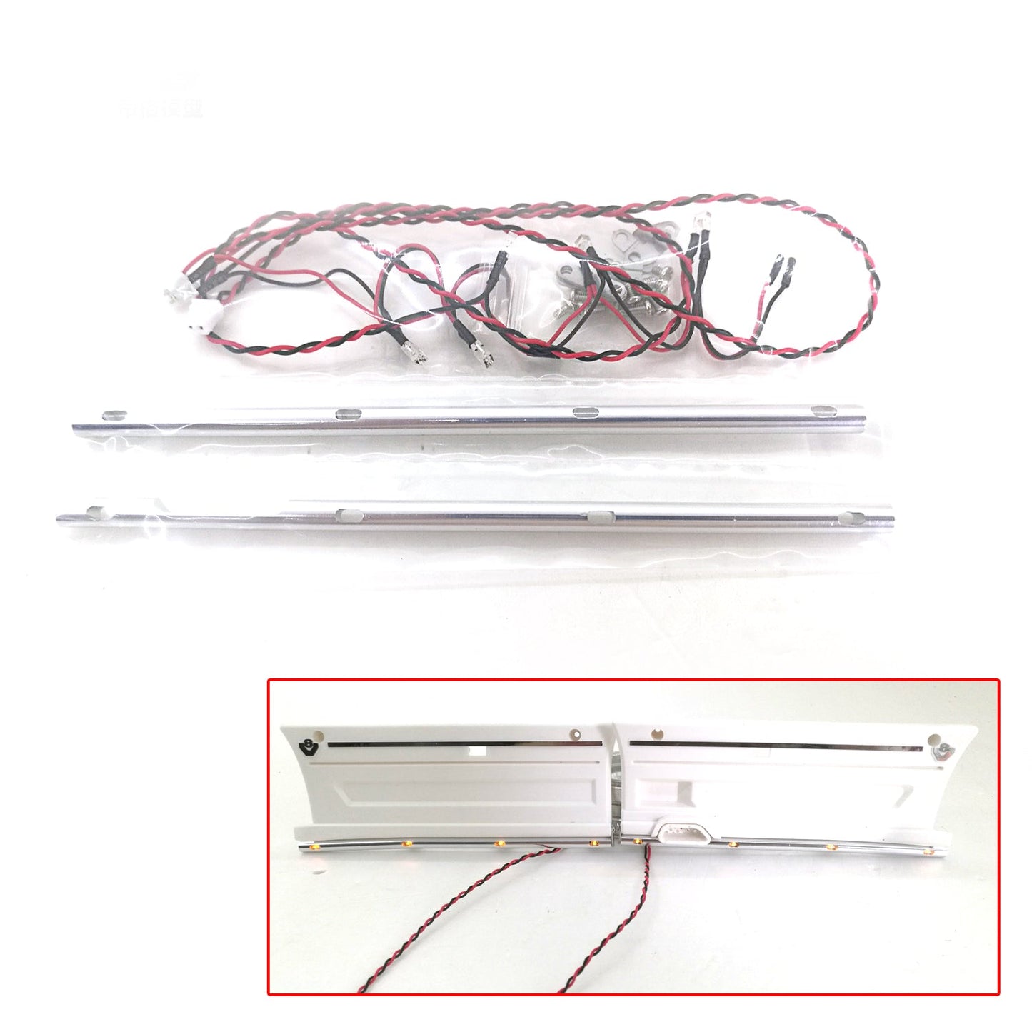 Degree Scale Model 1 Pair Light Led Lamp Upgrade for Tamiiya 1/14 RC Hydraulic Tractor Truck SP0016 SP0017 Vehicles Cars