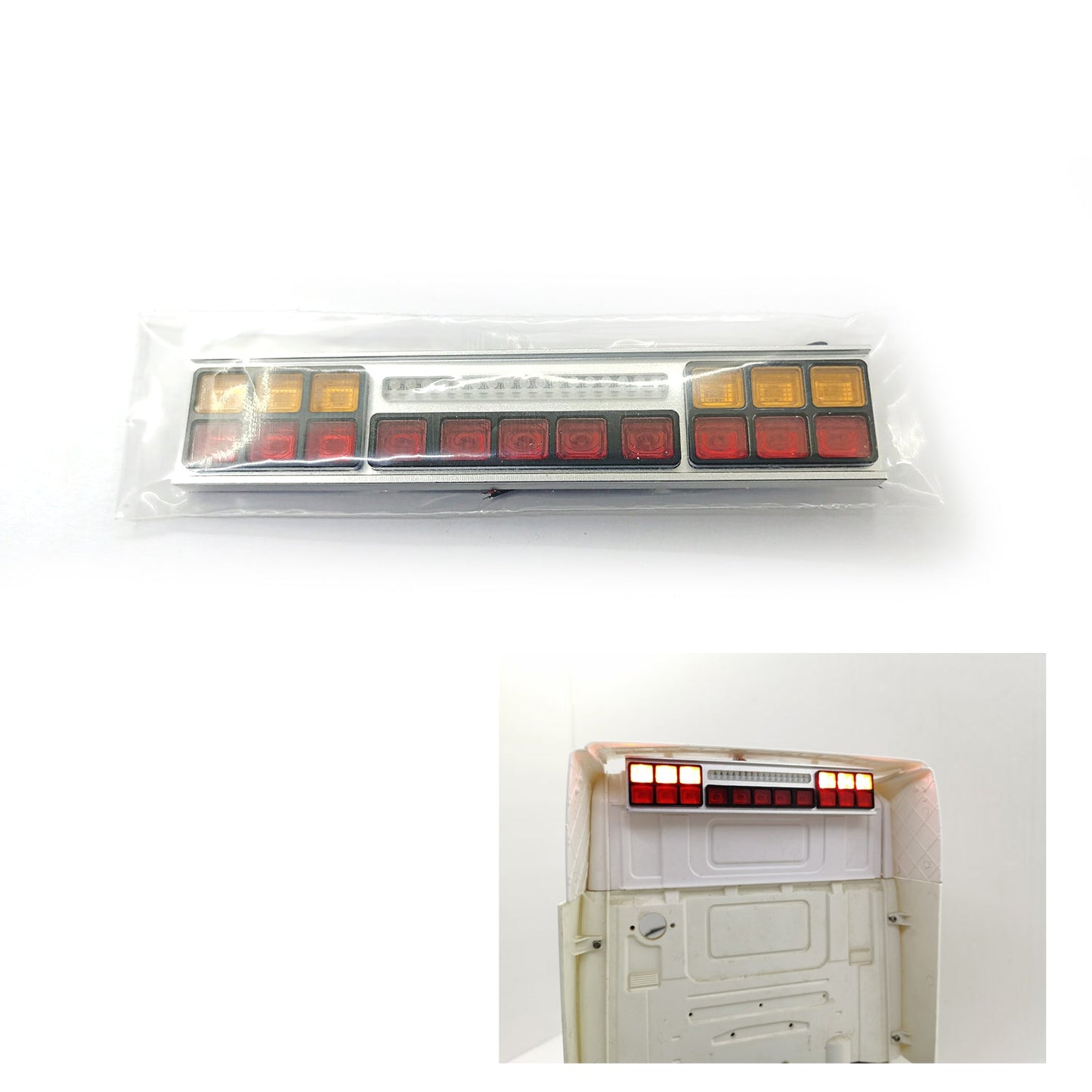 RC Tractor Light Led Cab Rear Roof Lamp Degree Scale Model for LESU Tamiya 1/14 RC Tractor Truck Tipper Cabin