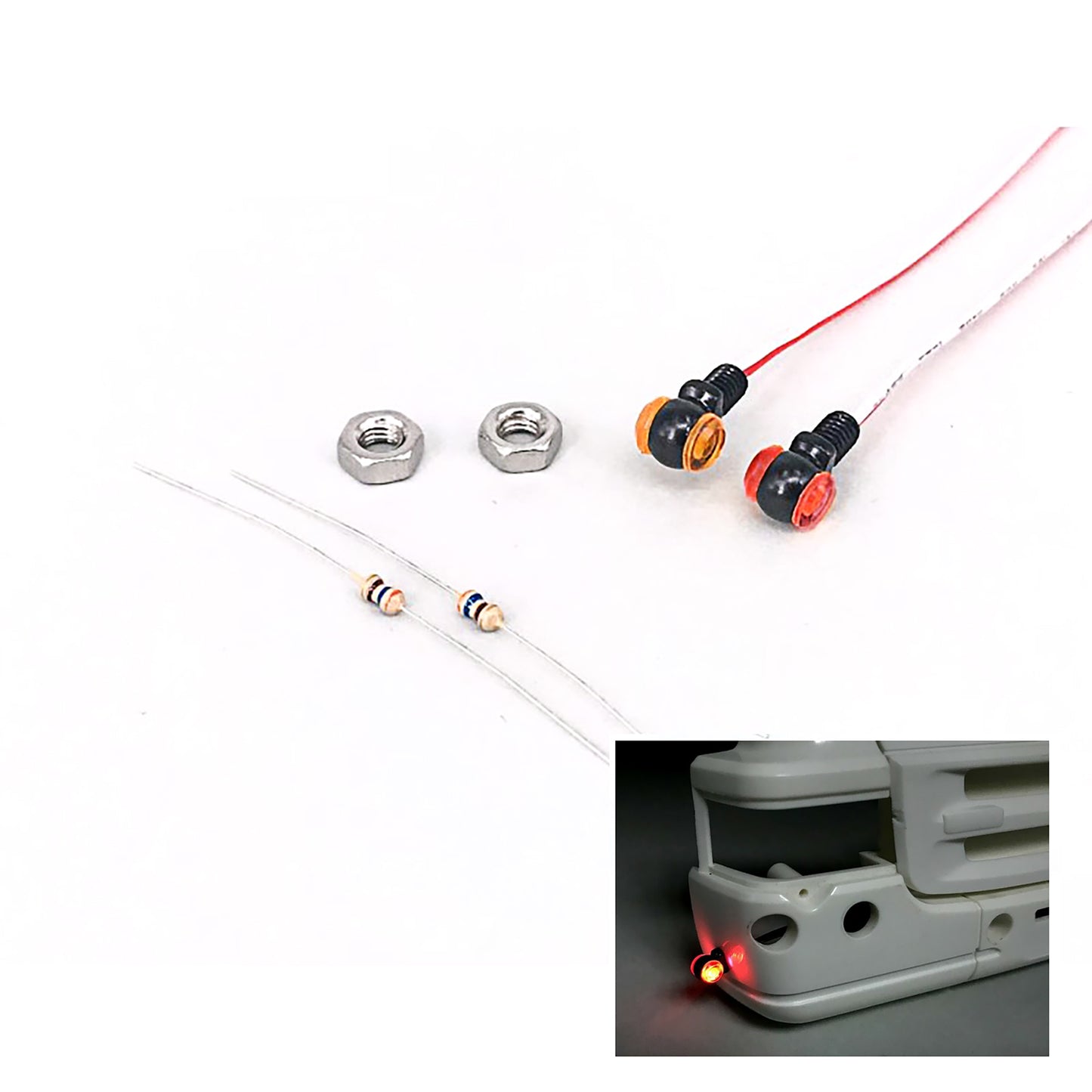 Degree Left Right Side Light Marker Lamps LED Light Universal Upgrade Parts for 1/14 RC Tractor Truck Tamiye 56323 Tipper