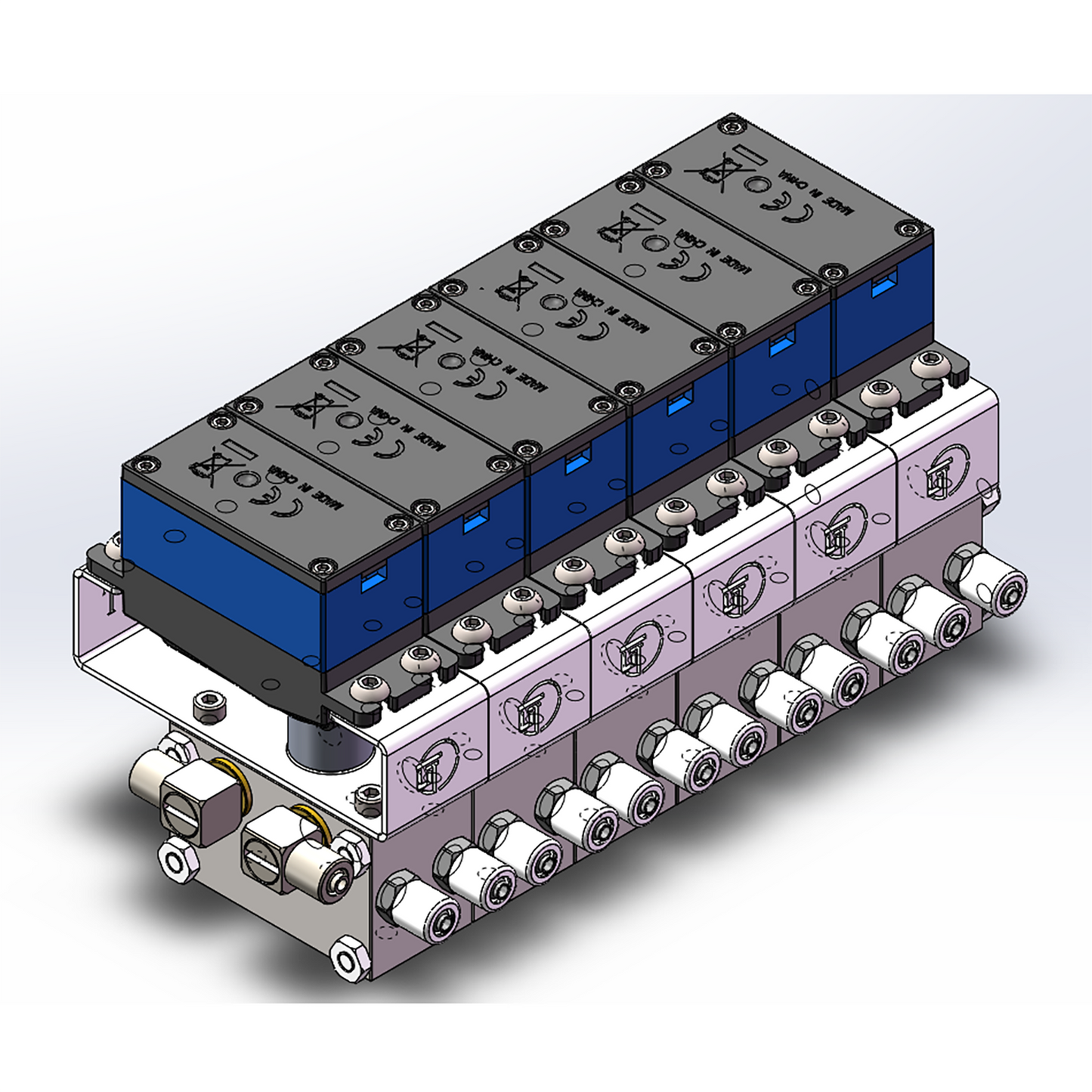 2CH 3CH 4CH 5CH 6CH Metal Directional Valve for 1/12 1/14 RC Hydraulic Excavator Loader Radio Controlled Bulldozer Digger