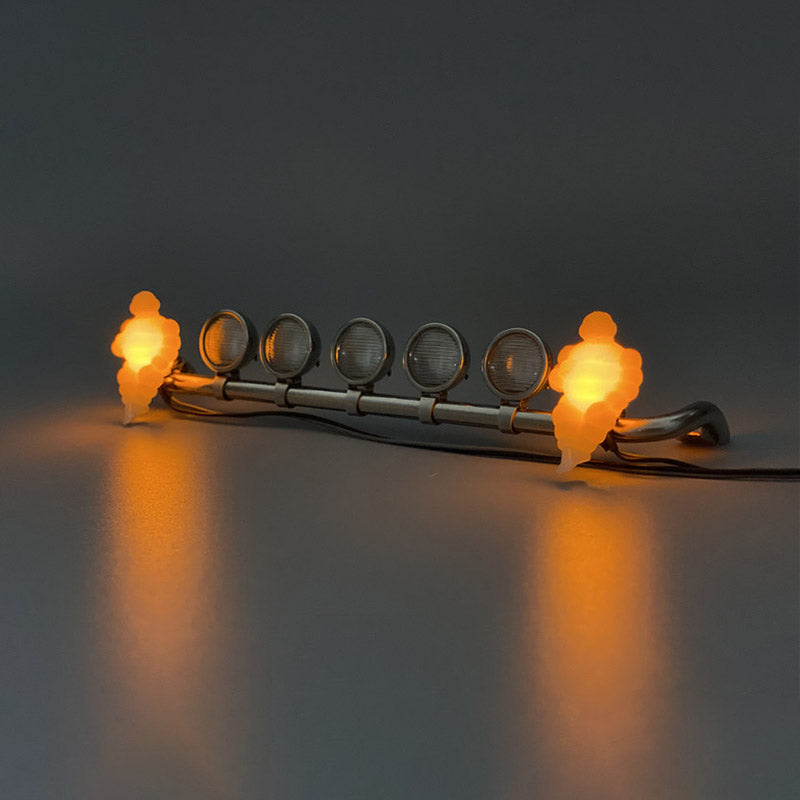 One Pair Plastic Luminous Doll LED Light Translucent White for DIY 1/14 RC Tractor Truck TAMIYA LESU Car Decoration Part