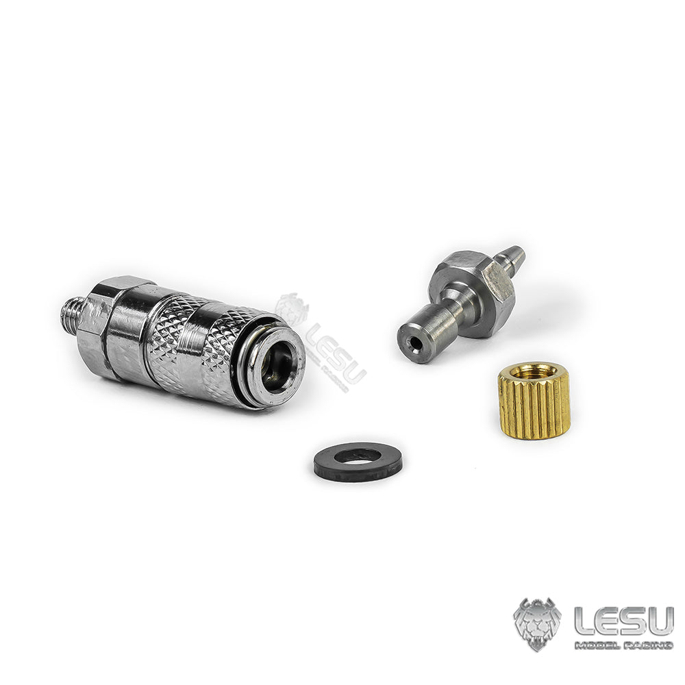 Metal 1/14 LESU Tubing Connector for RC TAMIIYA Dumper Bulldozer Tractor Truck DIY Hydraulic System Model Excavator Loader
