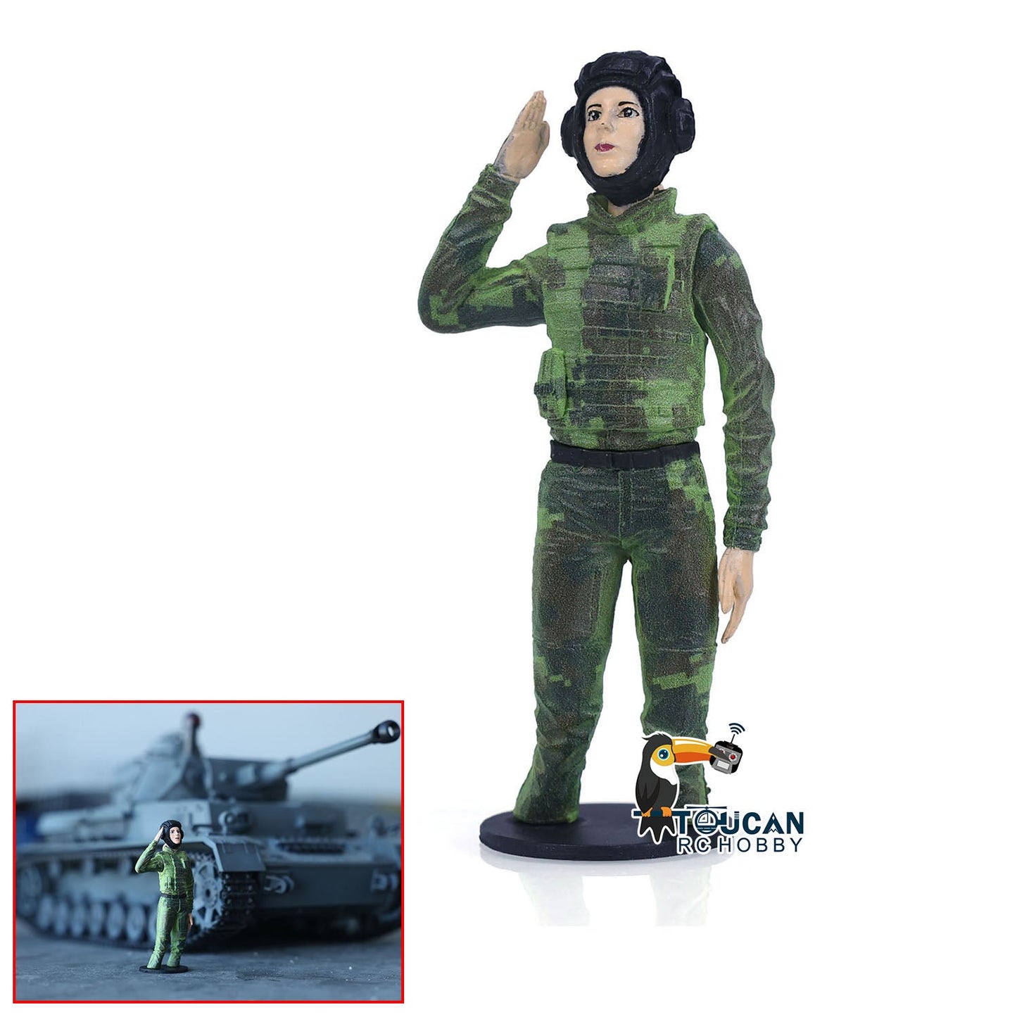 Henglong Resin Female/Male German/US Soldier Decoration Spare Parts for 1/16 RC Tank Car Remote Control Model