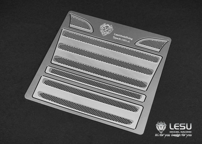 LESU Spare Part Metal Front Face Grid Fence for 1/14 Scale TAMIIYA RC Tractor Trucks DIY Models Remote Control Vehicles