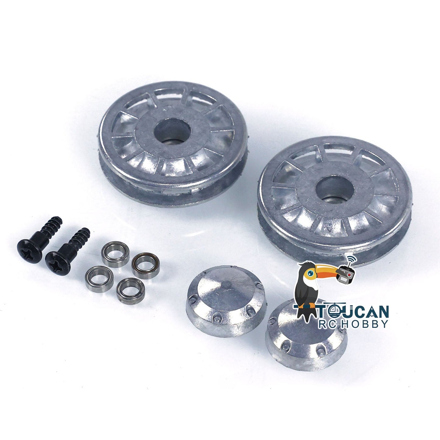 Metal Sprockets Idler 2Rims Road Wheels for 1/16 Heng Long RC Tank Model German Tiger I 3818 Panther 3819 Accessory