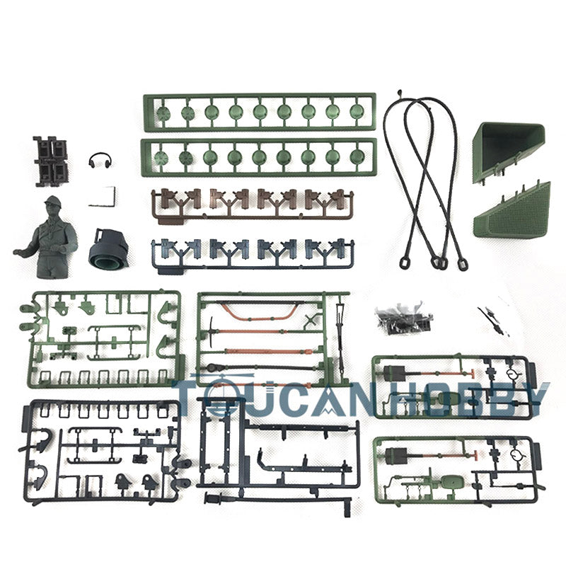 US Stock Decoration Plastic Parts Bag Accessories for Henglong 1/16 Scale German Leopard2A6 RC Tank 3889 Model DIY