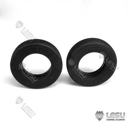 52MM Wheel Tires Sticker Plastic Taillights Metal Electric Lifting Legs for 1/14 RC LESU A0020 Hydraulic Trailer Truck A0005