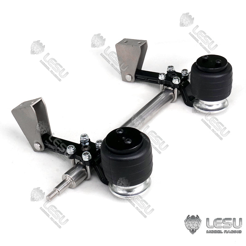 Metal Air Suspension Axle Metal Hub W/ Tyres Spare Part for 1/14 RC LESU A0020 Hydraulic Trailer Plate DIY Truck