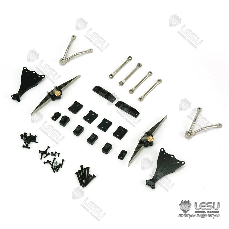 Raised Metal Power Rear Suspension for 1/14 RC LESU A0009 3 Way Dumper Truck DIY TAMIYA Car Replacement Parts Model