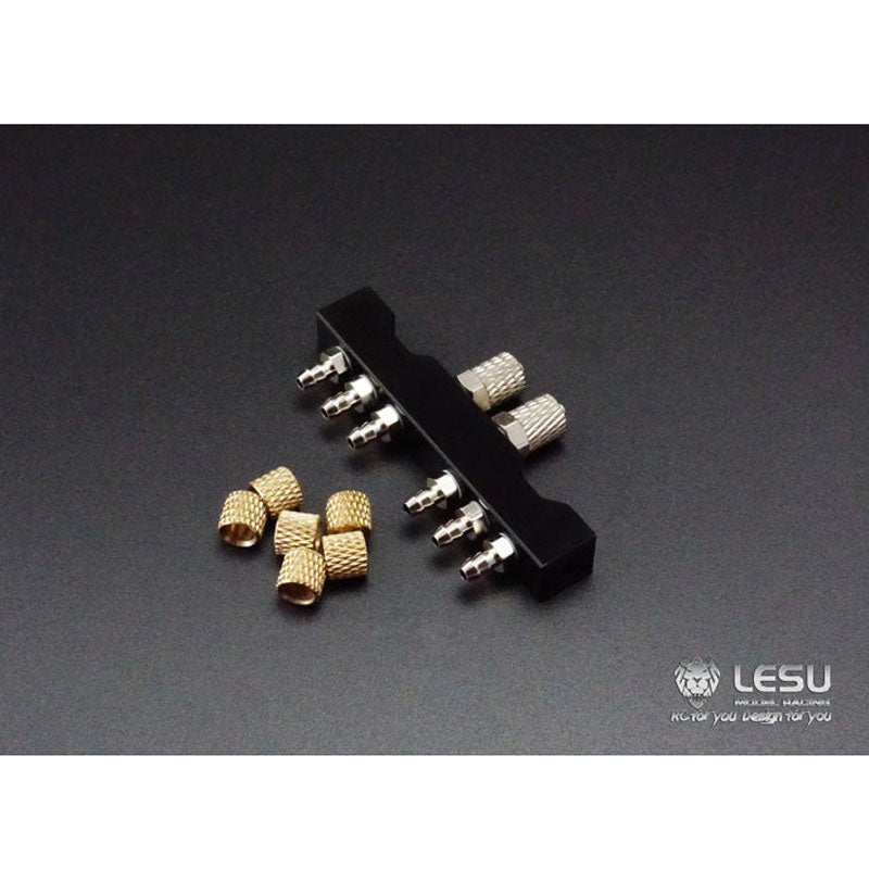 LESU Metal Flow Divider Valve Hydraulic System Connector for 1/14 RC On/Off Roll Tipper DIY TAMIIYA Dumper Truck Model