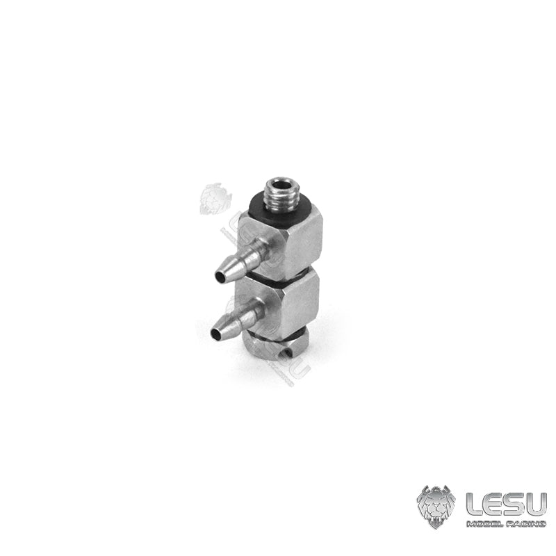 LESU M3 Metal Conjoined Stainless Steel Curved Nozzle for 1/14 Scale RC Dumper Truck TAMIYA Radio Controlled Excavator Dingging Car Electric Loader