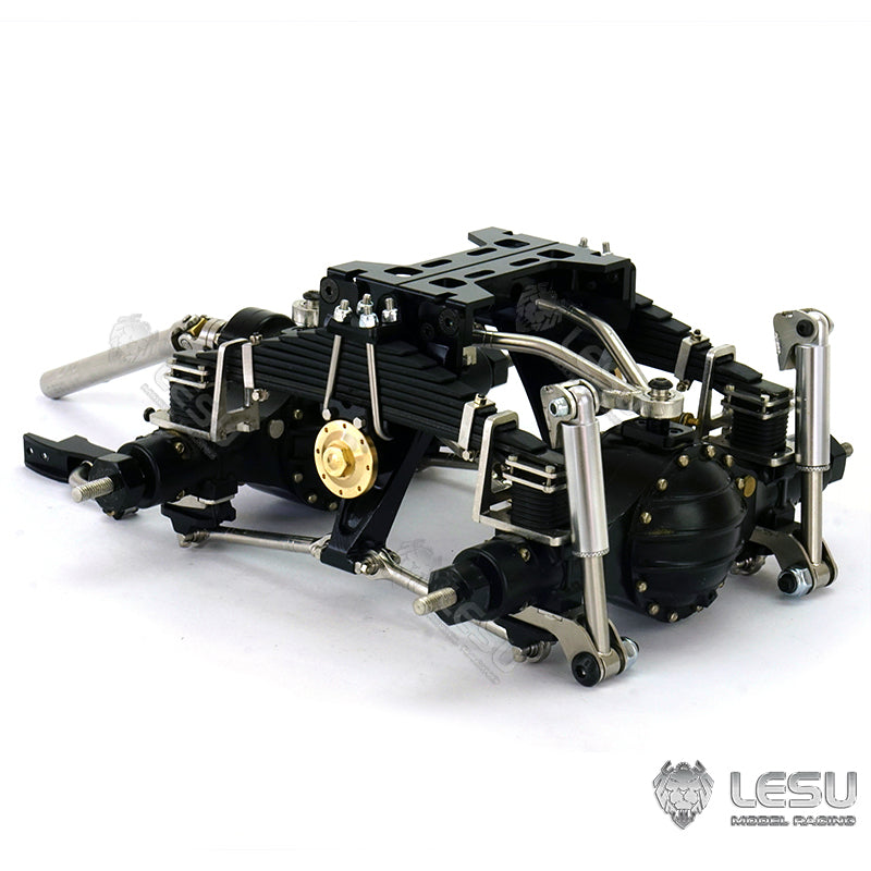 Raised Metal 9MM Rear Suspension 9MM for 1/14 Scale LESU Differential Axles Dump Truck DIY TAMIYA Tractor Truck Dumper
