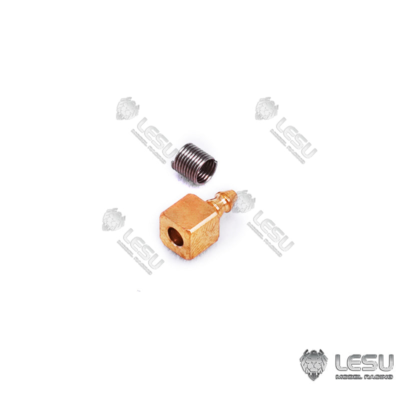 LESU Brass Nozzle of 2.5x1.5MM Copper Pipe for 1/14 Scale Hydraulic RC Excavator Truck Loader forklift Replacement Parts Model Car