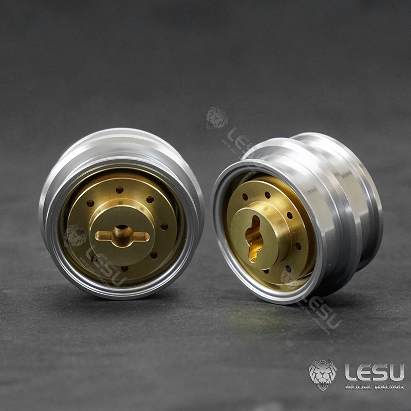 Wheel Tires Tyres Metal Hubs for LESU 1/14 RC Hydraulic Skid Steer Loader A0008 Aoue-LT5H DIY Remote Control Model