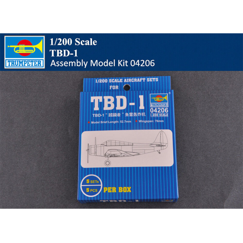 US Stock Trumpeter 04206 1/200 Aircraft Model Kit TBD-1 Devastator Torpedo Bomber Plane