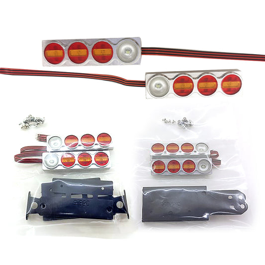 Tail Lamp Taillight Three Colors Degree Scale Model Rear Light for TAMIYA RC 1/14 Tractor R620 1851 3363 56352