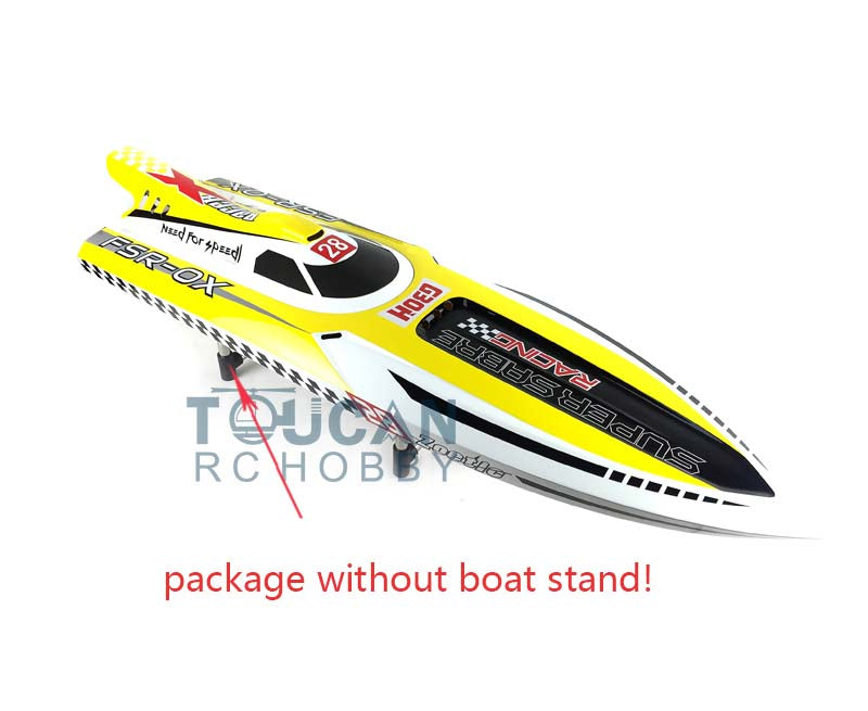 G30H 30CC Gray RedYellow Fiber Glass Prepaint Gasoline Race KIT Boat Hull DIY Model Saber for Advanced Player Adult 1380x390x320mm