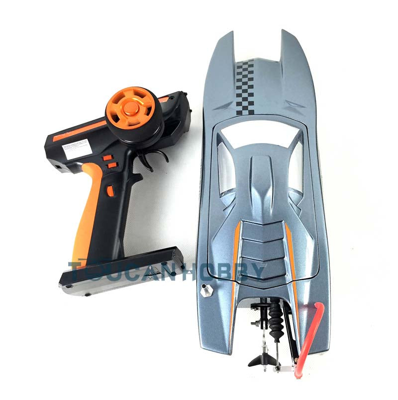 M380 Prepaint Fiber Glass Gray Electric Racing RTR RC Boat W/ Motor Servo ESC Battery Transmitter 380*125*75mm High Speed DIY Toy