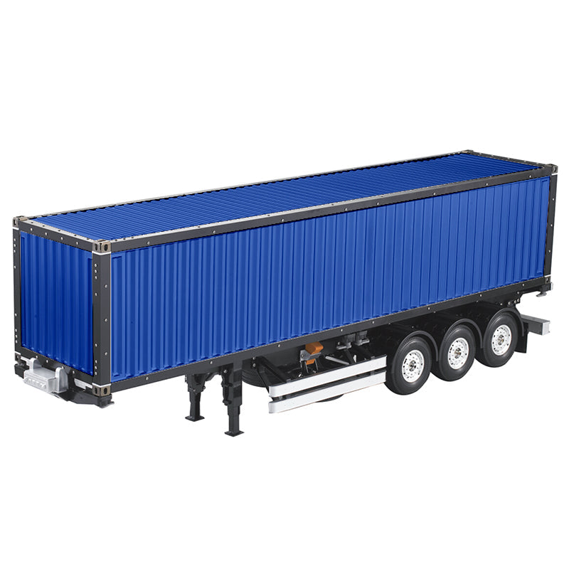 1/14 3Axles Metal Chassis 40ft Container Painted Semi Trailer for Radio Controlled TAMIYE Tractor Truck DIY RC Cars Model