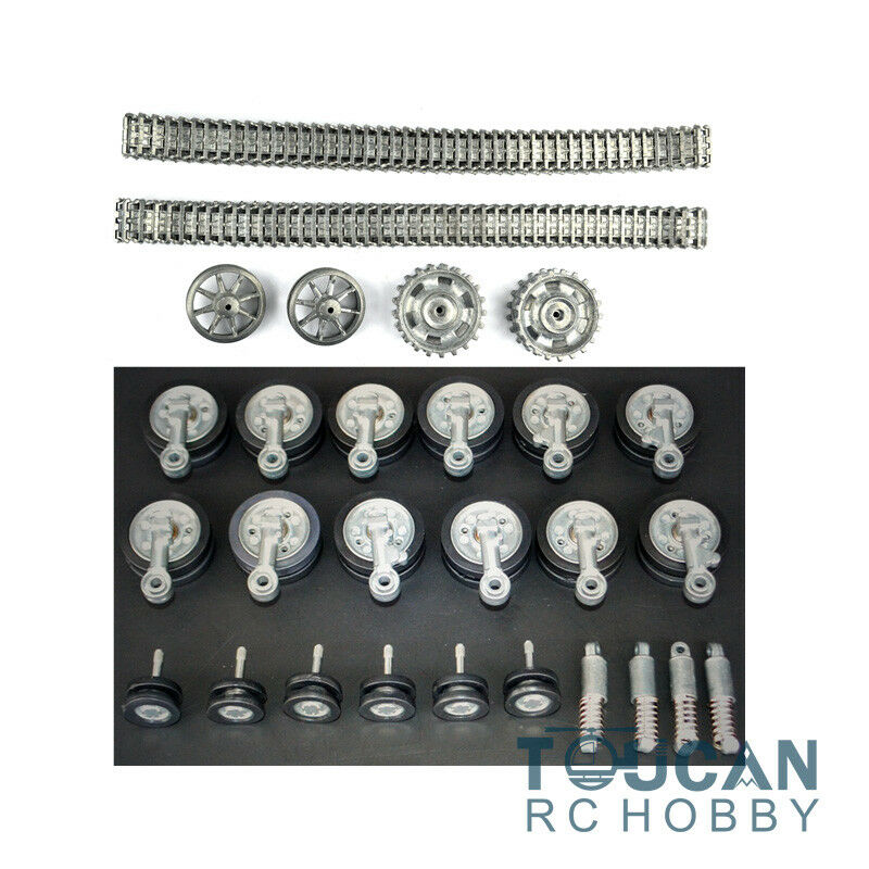 Henglong Metal Idlers Road Wheels Sprockets Tracks for 1:16 Scale German Panzer III L 3848 III H 3849 Stug III RC Tank 3868