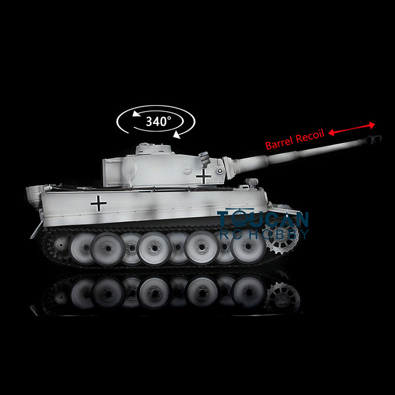 2.4Ghz Henglong 1/16 Plastic German Tiger I Radio Control Tank 3818 7.0 RTR RC Tank BB Shooting Smoking Sound Effect Recoil Barrel