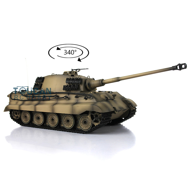 Henglong 1/16 Scale 7.0 3888A Remote Control Tank Plastic German King Tiger w/ BB Shooting Gearbox Sound Effect w/o Barrel Recoil