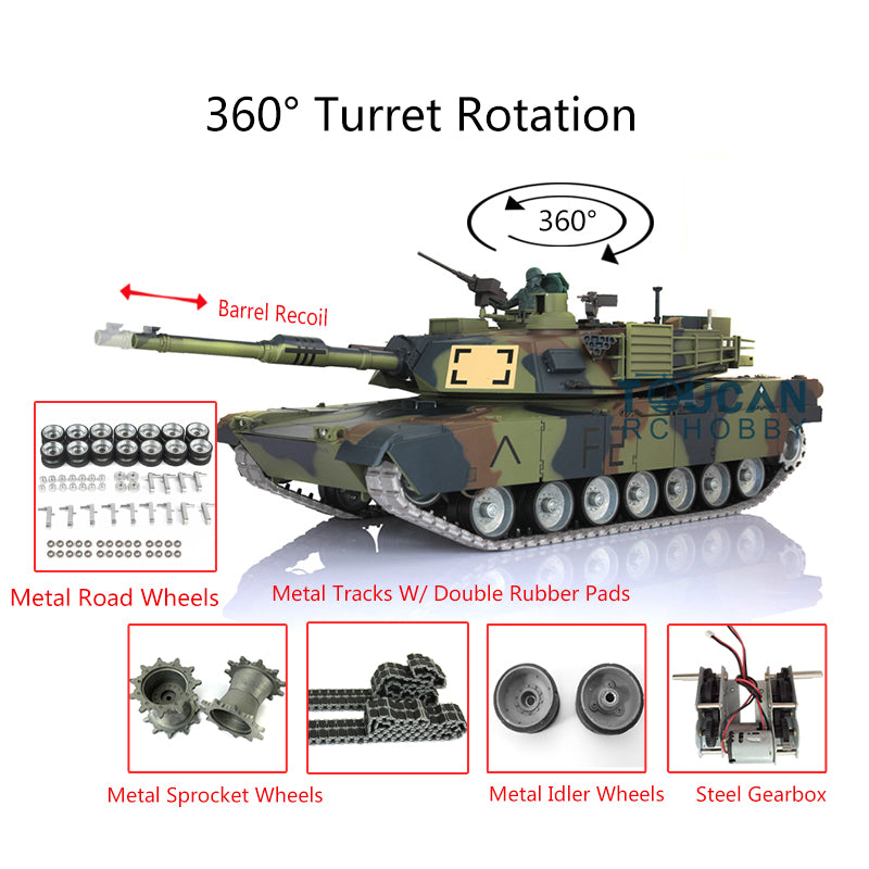 1/16 7.0 Abrams M1A2 RTR RC 360Degrees Turret – TOUCAN RC HOBBY