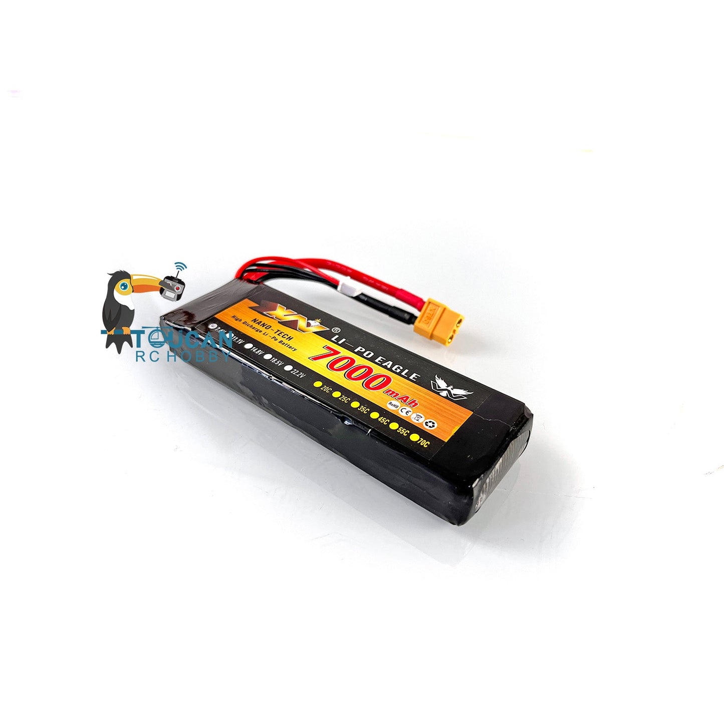1/16 Henglong Electronic Parts 7000MAH 7000 mah Lipo Battery 7.4V for RC Tank Upgraded Radio Control Model