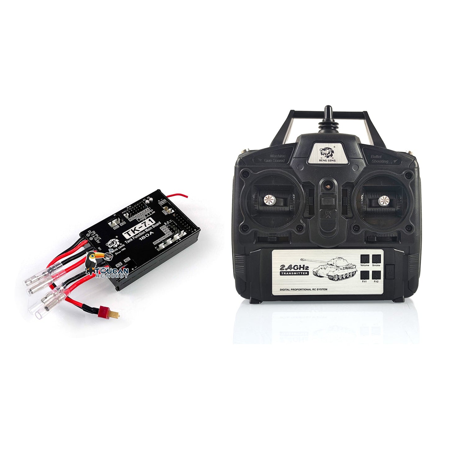 Henglong 1:16 RC Tank TK-7.1 7.1 Multi-Function Main Board With Leopard2A6 M1A2 or Tiger1 T90 Sound 7.1 Transmitter Radio Controller