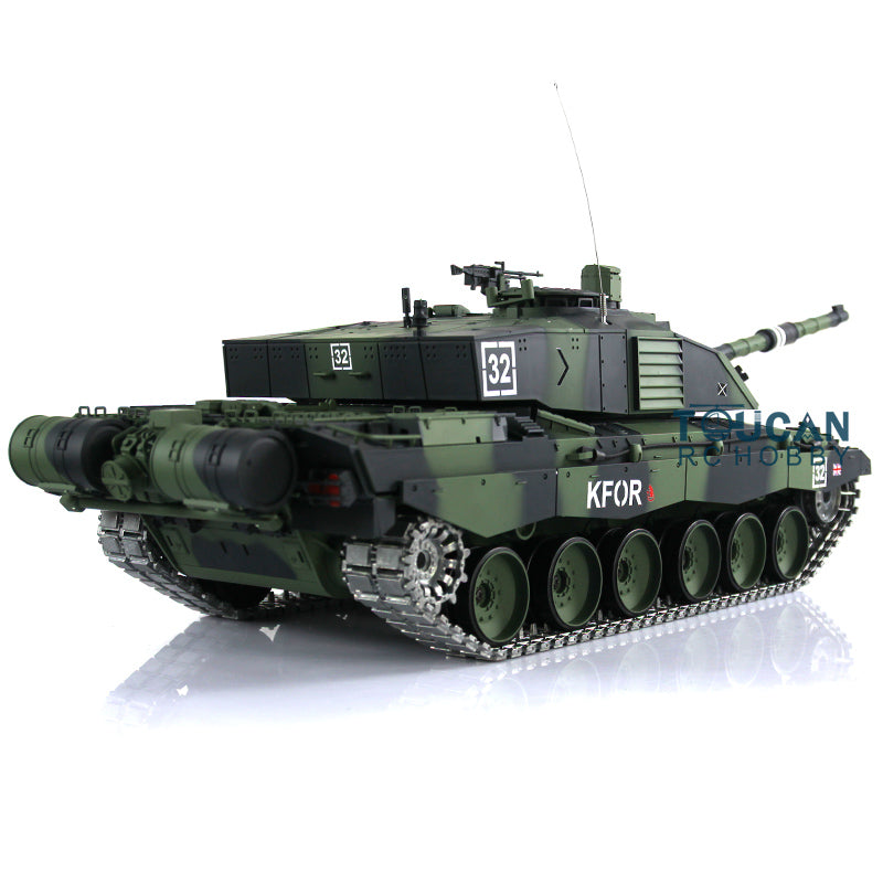Henglong 7.0 1:16 British Challenger II RC Tank 3908 RTR Model W/ 360Degrees Turret Speaker Smoke Unit Metal Tracks Steel Gearbox