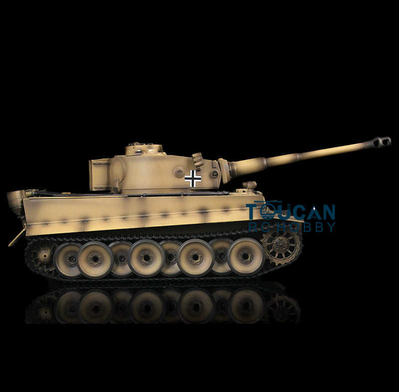 Henglong 1/16 Plastic German Tiger I RC Tank 3818 TK7.0 Version Remote Control Tank Sound Effect Smoking Gearbox w/o Recoil Barrel