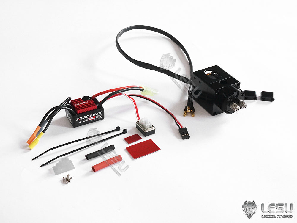 155MM/215MM LESU Brass Hydraulic Lift Cylinders Brushless ESC Hydraulic Pump Motor Set for 1/14 RC TAMIYE Dumper Truck Car Model