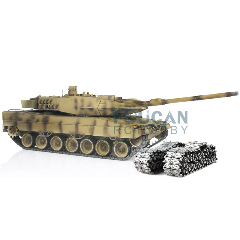 2.4Ghz Henglong 1/16 Leopard2A6 RC Battle Tank 3889 TK7.0 Control Board Metal Tracks W/ Metal Linkages Barrel Lifting Up&Down