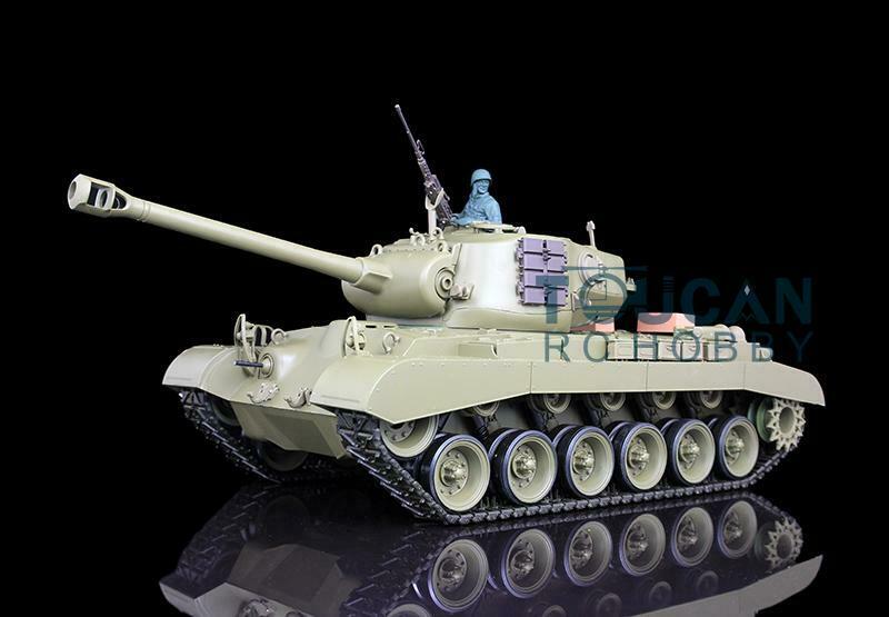US Stock 2.4Ghz 1/16 Henglong 7.0 Plastic Ver M26 Pershing RTR RC 3838 Tank Model Hull Recoil W/ Driving Wheel Sprocket Bearing