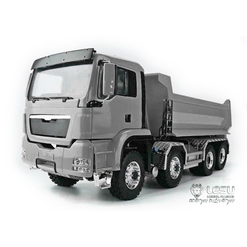 LESU TGS Cabin 1/14 8*8/6*6 Metal RC Dumper Truck Hydraulic Contruction Vehicle 540 Brushed Motor Light Sound for Professional Model Hobbyists