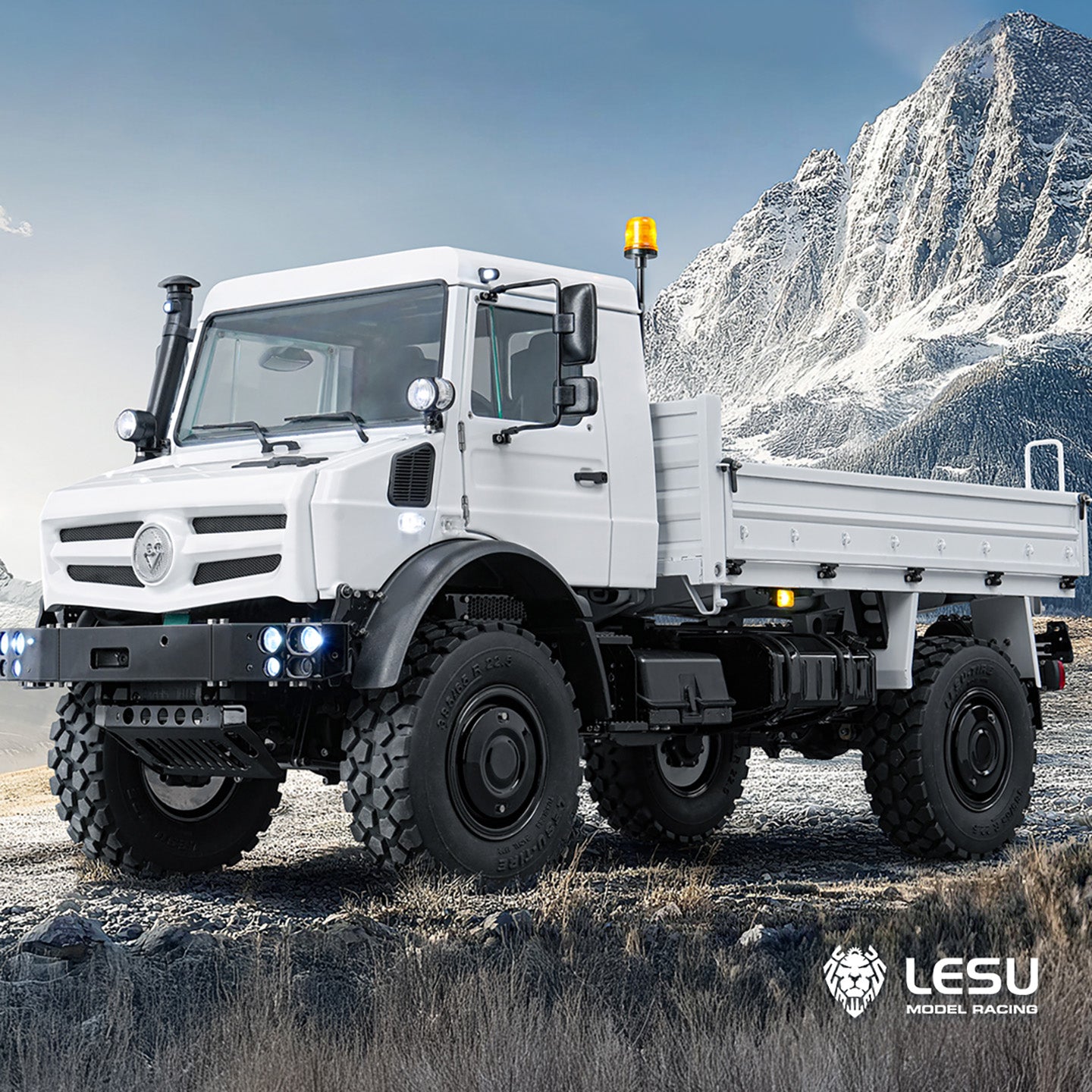 LESU 4X4 1/14 RC Off Road Car U4023 Metal Remote Control ATV Light Truck MT44023 Model Light Sound Wheel Hub Reduction Axle Lock