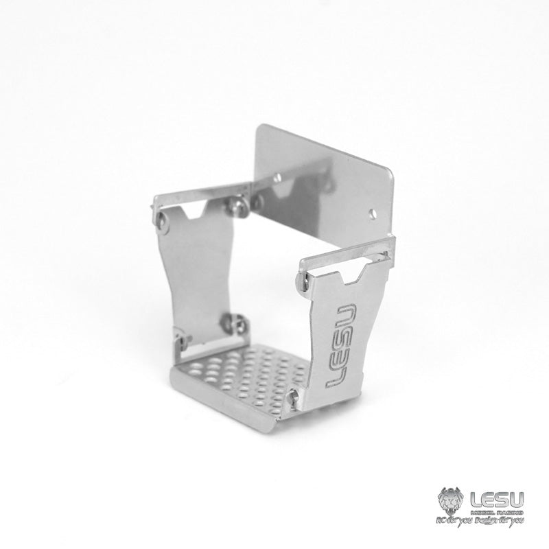 LESU Stainless Steel Cabin Metal Side Step Pedal for RC 1/14 TGS Hydraulic Dumper Tractor Truck Remote Control Tipper Model Car